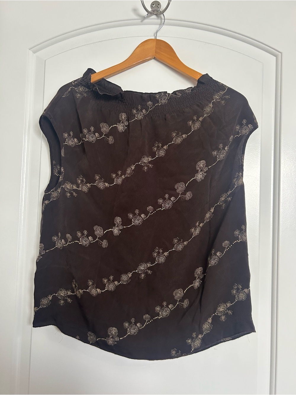 The Limited 90s 100% Silk Sleeveless Blouse Floral Print size M y2k cottage core